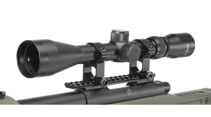 Well MB4410D MSR Snipergewehr inkl. Zweibein / Zielfernrohr Springer 6mm BB oliv Bild 5