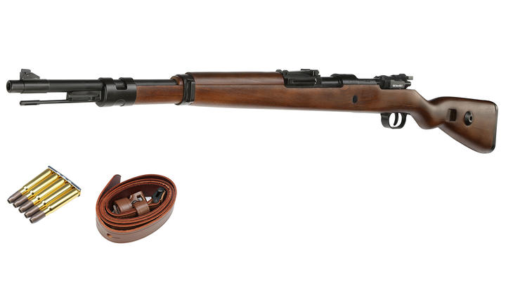 G&G Airsoft Karabiner 98K SE Gas Bolt-Action Gewehr mit Hlsenauswurf 6mm BB Echtholz-Version