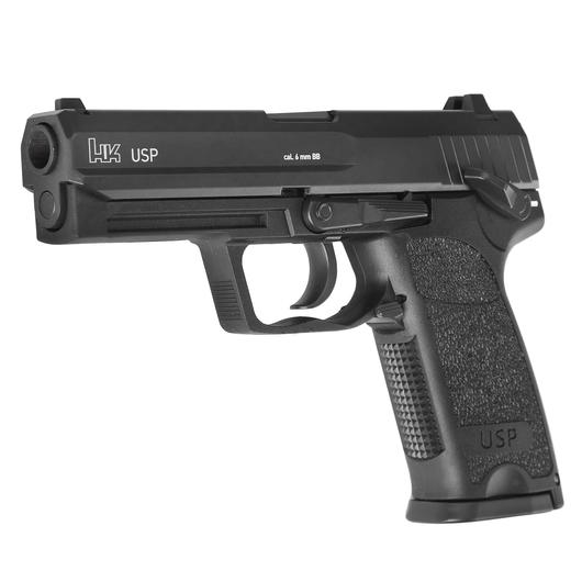 Versandrcklufer KWC Heckler & Koch USP mit Metallschlitten CO2 BlowBack 6mm BB schwarz