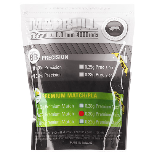 MadBull Premium Match Grade BIO BBs 0,30g 4.000er Beutel weiss Bild 1