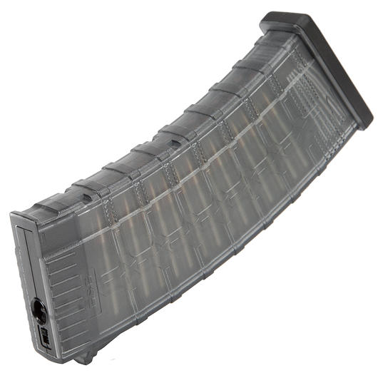 G&G RK74 T / E / CQB Polycarbonate-Magazin Mid-Cap 115 Schuss grau-transparent