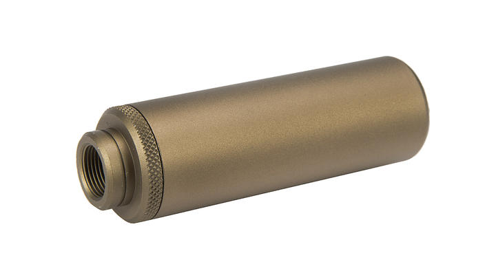 G&G SS-100 Alumininium Mock Suppressor 14mm- / 14mm+ Desert Tan Bild 1