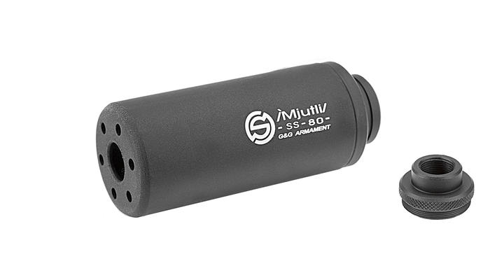 G&G SS-80 Alumininium Mock Suppressor 14mm- / 14mm+ schwarz