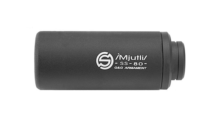 G&G SS-80 Alumininium Mock Suppressor 14mm- / 14mm+ schwarz Bild 2