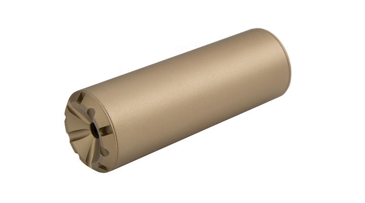 G&G Compact Midnight Hawk Aluminium Tracer Unit Suppressor 14mm- Desert Tan