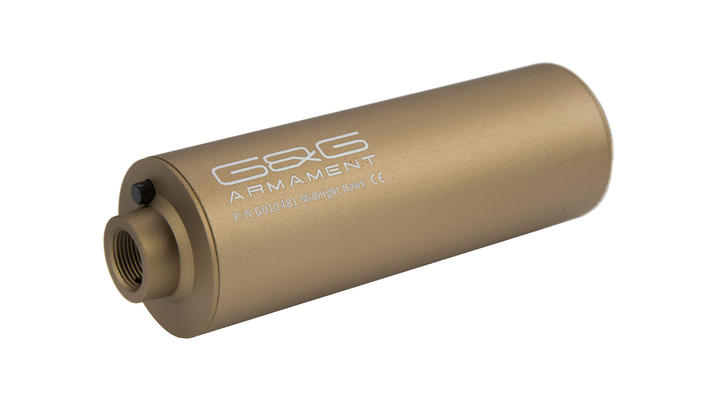 G&G Compact Midnight Hawk Aluminium Tracer Unit Suppressor 14mm- Desert Tan Bild 1