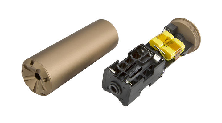 G&G Compact Midnight Hawk Aluminium Tracer Unit Suppressor 14mm- Desert Tan Bild 4