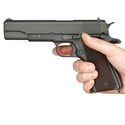 KWC M1911A1 Military Vollmetall CO2 BlowBack 6mm BB Parkerized Bild 3