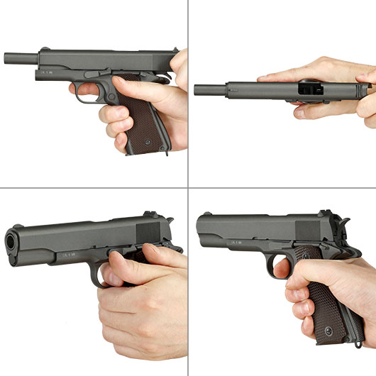 KWC M1911A1 Military Vollmetall CO2 BlowBack 6mm BB Parkerized Bild 8