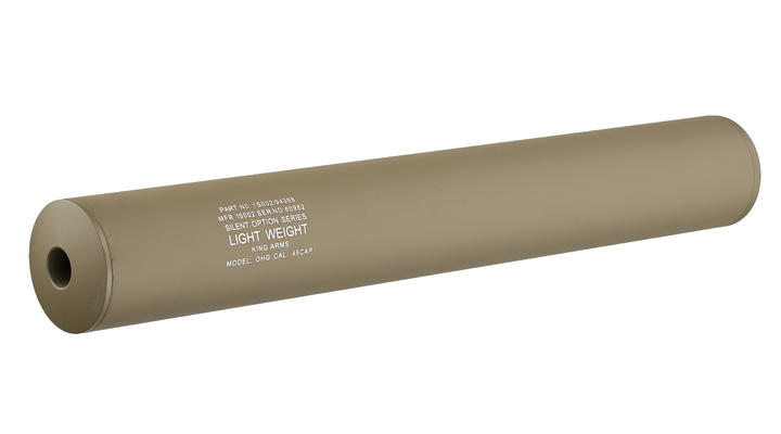 King Arms Light Weight Aluminium Silencer 290 x 40mm 14mm- Dark Earth