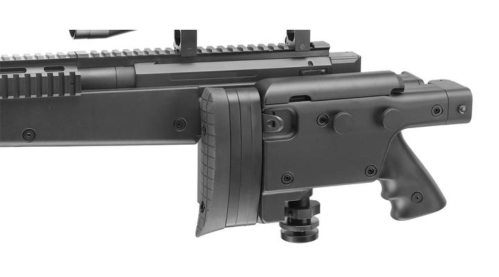 Well MB4407D Mini-HE Snipergewehr inkl. Zweibein / Zielfernrohr Springer 6mm BB schwarz Bild 5