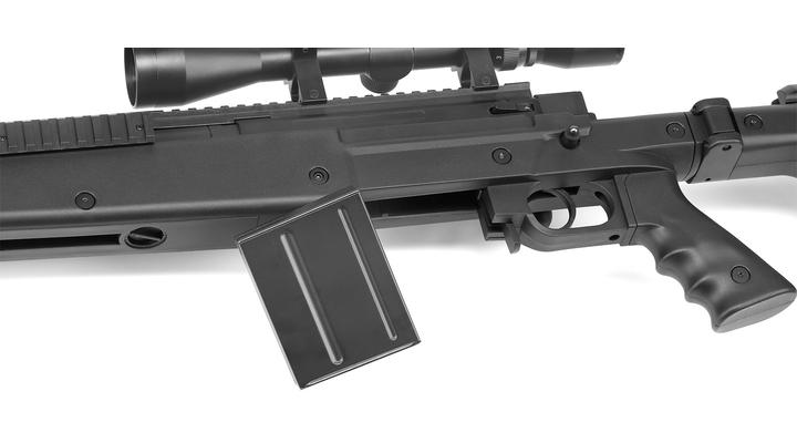Well MB4407D Mini-HE Snipergewehr inkl. Zweibein / Zielfernrohr Springer 6mm BB schwarz Bild 7