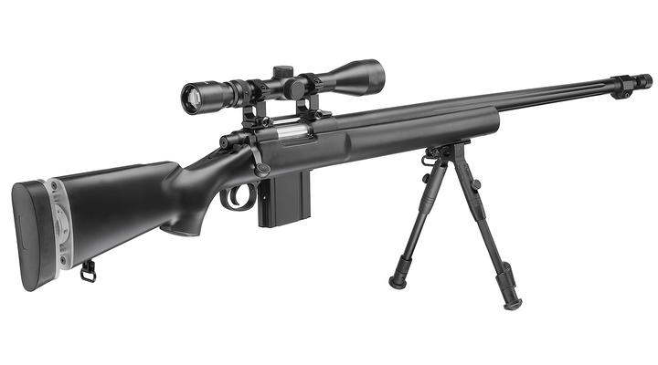 Versandrcklufer Well MB4405D M24 SWS Snipergewehr inkl. Zweibein / Zielfernrohr Springer 6mm BB schwarz Bild 3
