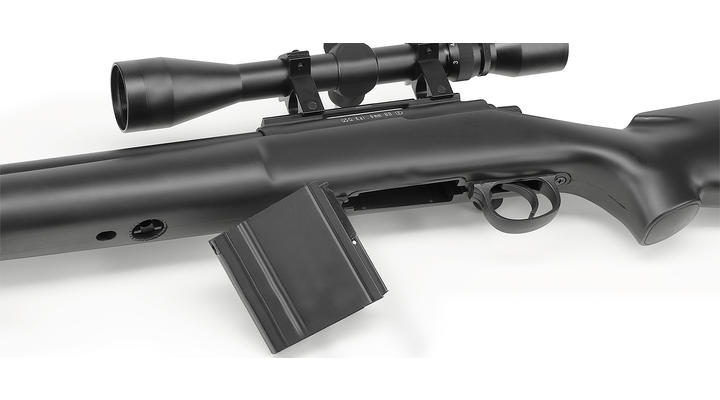 Versandrcklufer Well MB4405D M24 SWS Snipergewehr inkl. Zweibein / Zielfernrohr Springer 6mm BB schwarz Bild 6