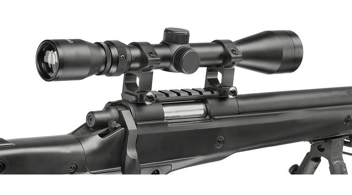 Well MB11D M728 Snipergewehr inkl. Zweibein / Zielfernrohr Springer 6mm BB schwarz Bild 4