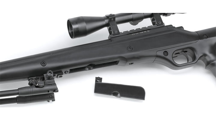 Ersatzteileset Well MB11D M728 Snipergewehr inkl. Zweibein / Zielfernrohr Springer 6mm BB schwarz Bild 6