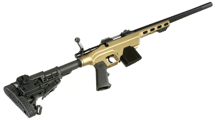 King Arms MDT LSS Tactical Rifle Gas Bolt Action Snipergewehr 6mm BB Dark Earth Bild 5