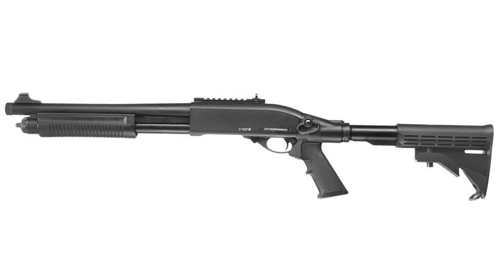 Jag Arms Scattergun TS Vollmetall Pump Action Gas Shotgun 6mm BB schwarz Bild 1