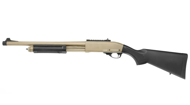 Jag Arms Scattergun HD Vollmetall Pump Action Gas Shotgun 6mm BB tan Bild 1