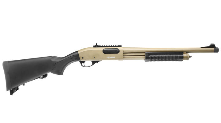 Jag Arms Scattergun HD Vollmetall Pump Action Gas Shotgun 6mm BB tan Bild 2