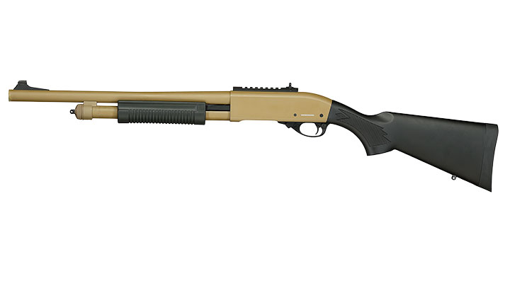 Jag Arms Scattergun HD Vollmetall Pump Action Gas Shotgun 6mm BB tan Bild 2