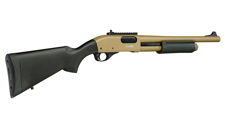 Jag Arms Scattergun HD Vollmetall Pump Action Gas Shotgun 6mm BB tan Bild 4