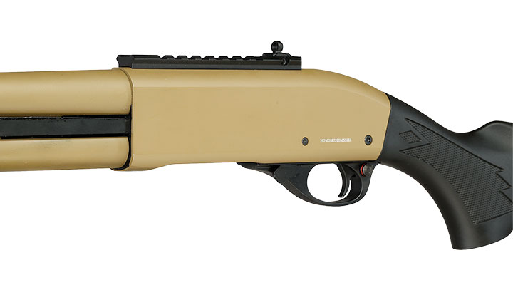 Jag Arms Scattergun HD Vollmetall Pump Action Gas Shotgun 6mm BB tan Bild 8