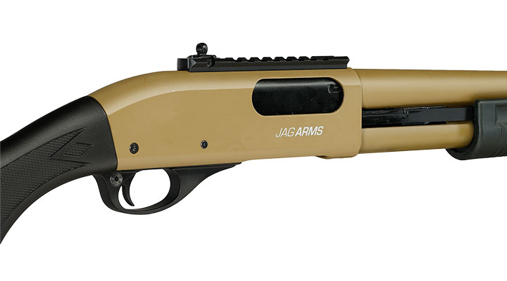 Jag Arms Scattergun HD Vollmetall Pump Action Gas Shotgun 6mm BB tan Bild 9
