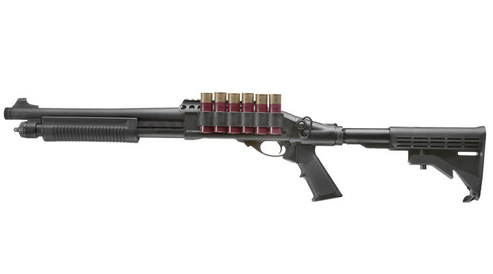 Jag Arms Scattergun TSS Vollmetall Pump Action Gas Shotgun 6mm BB schwarz Bild 1
