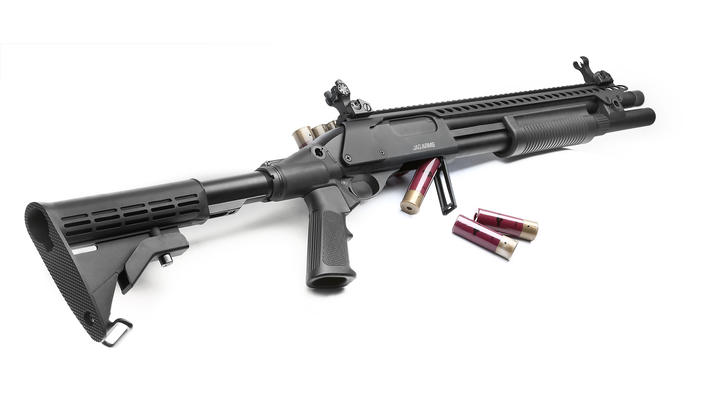 Jag Arms Scattergun SP Vollmetall Pump Action Gas Shotgun 6mm BB schwarz Bild 4