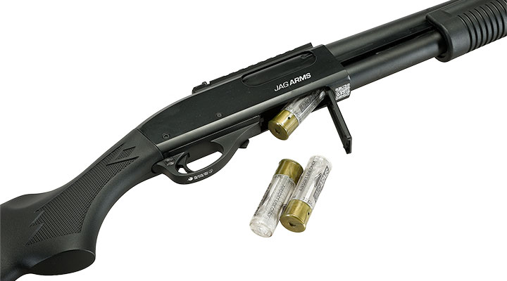 Jag Arms Scattergun HDS Vollmetall Pump Action Gas Shotgun 6mm BB schwarz Bild 6