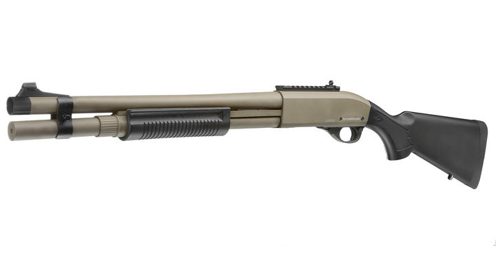 Jag Arms Scattergun HDS Vollmetall Pump Action Gas Shotgun 6mm BB tan