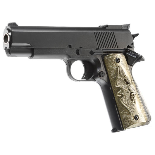 HFC M1911 Eagle-Style Gas NBB Softairpistole 6mm BB schwarz