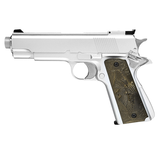 HFC M1911 Eagle-Style Gas NBB Softairpistole 6mm BB silber Bild 1