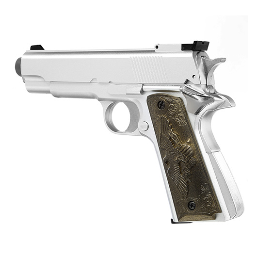 HFC M1911 Eagle-Style Gas NBB Softairpistole 6mm BB silber Bild 6