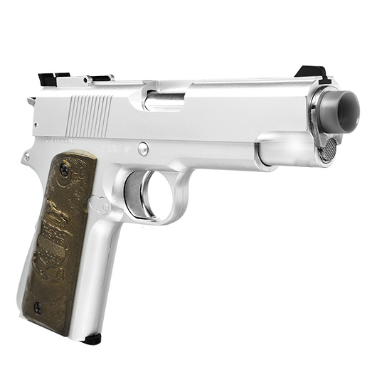 HFC M1911 Eagle-Style Gas NBB Softairpistole 6mm BB silber Bild 7
