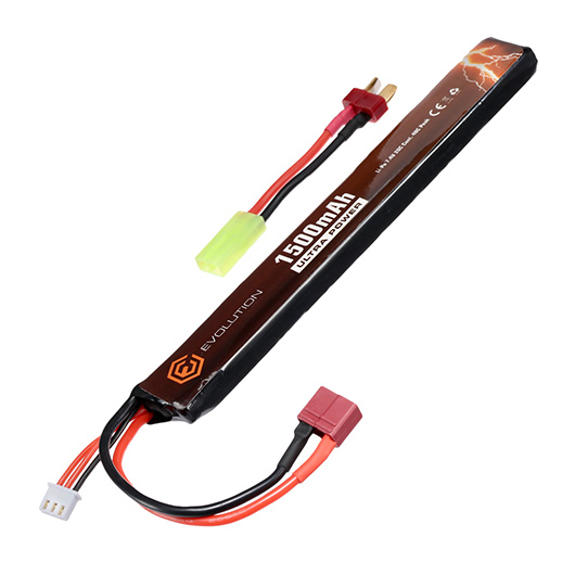 Evolution Ultra-Power LiPo Akku 7,4V 1500mAh 20C / 40C Stick-Type m. T-Stecker + Mini-Tam Adapter