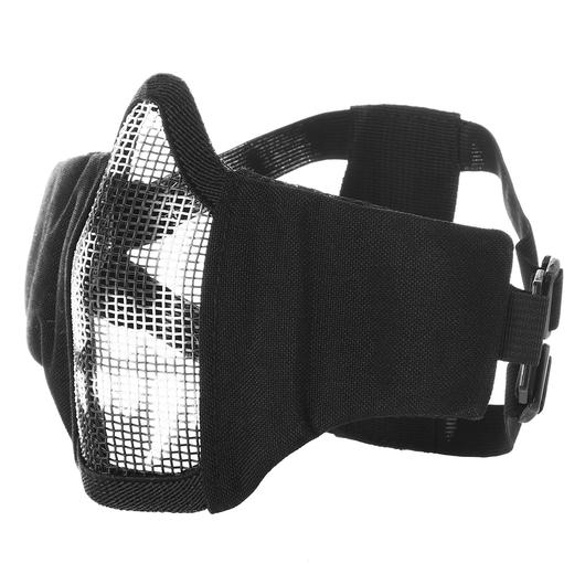 101 INC Airsoft Gittermaske schwarz mit Totenkopf Bild 2