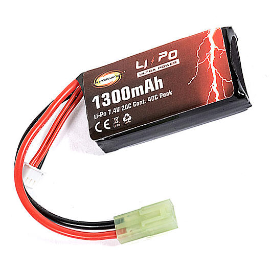 Evolution Ultra-Power LiPo Akku 7,4V 1300mAh 20C / 40C Shorty Small-Type