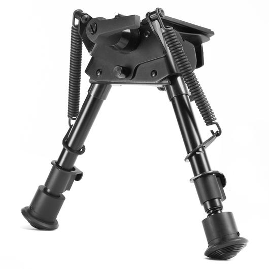 VFC 4 Zoll H-Type Bipod Metall Zweibein - Gummfe 155 - 225mm schwarz Bild 2