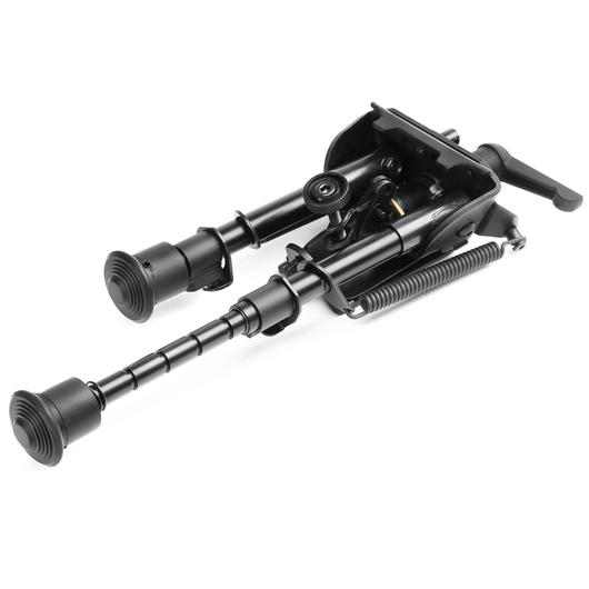 VFC 4 Zoll H-Type Bipod Metall Zweibein - Gummfe 155 - 225mm schwarz Bild 3