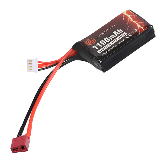 Evolution Ultra-Power LiPo Akku 11,1V 1100mAh 20C / 40C AN/PEQ15 Type m. T-Stecker + Mini-Tam Adapter Bild 2