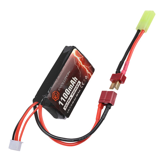 Evolution Ultra-Power LiPo Akku 11,1V 1100mAh 20C / 40C AN/PEQ15 Type m. T-Stecker + Mini-Tam Adapter Bild 3