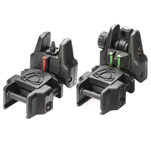 APS Rhino Flip-Up Zielvisier-Set mit integrierter Fiber-Optik schwarz