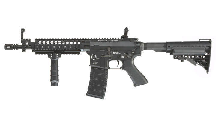 King Arms M4 TWS VIS CQB Elite Vollmetall S-AEG 6mm BB schwarz Bild 1