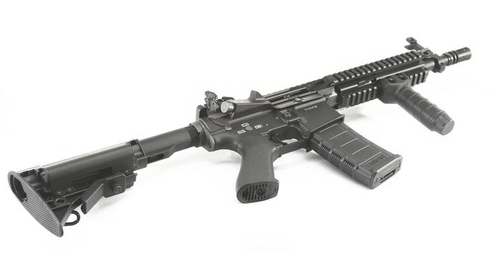 King Arms M4 TWS VIS CQB Elite Vollmetall S-AEG 6mm BB schwarz Bild 4