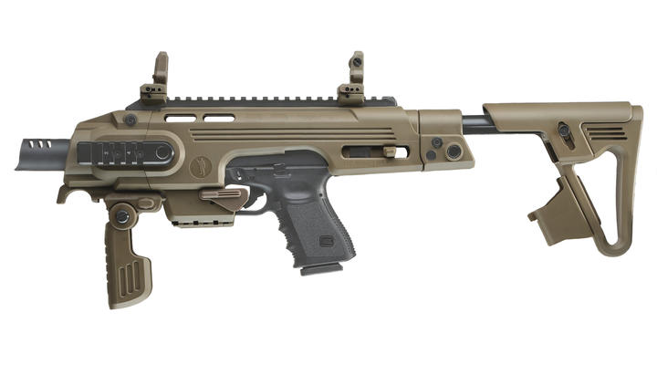 CAA Airsoft Division RONI Carbine Conversion Kit f. TM / KSC / WE G17 / G18C / G18 / G23F Dark Earth Bild 1