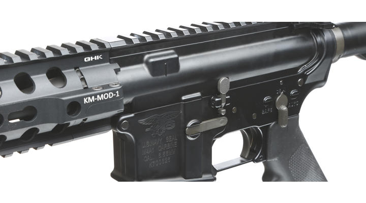 GHK M4 KeyMod MOD1 V2 Navy Seal 10.5 Zoll Vollmetall Gas-Blow-Back 6mm BB schwarz Bild 6