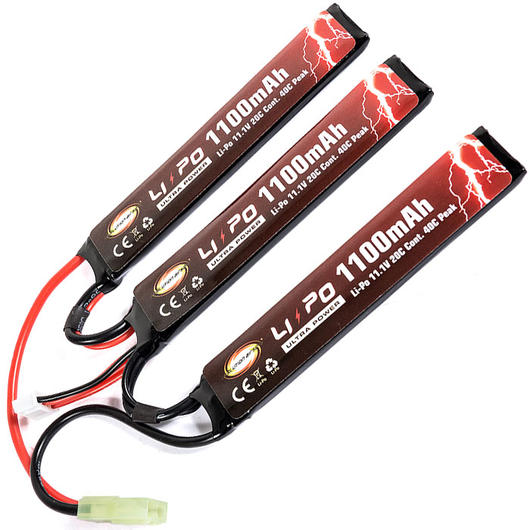 Evolution Ultra-Power LiPo Akku 11,1V 1100mAh 20C / 40C Small Tri-Panel Type