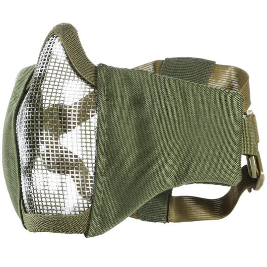 101 INC Airsoft Gittermaske oliv mit Totenkopf Bild 2